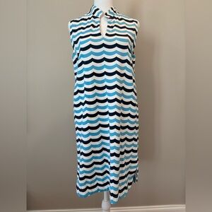 Sailor-Sailor Sleeveless Knit Dress Womens Medium Blue/White